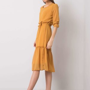 Wholesale Mustard dress Lamire RUE PARIS