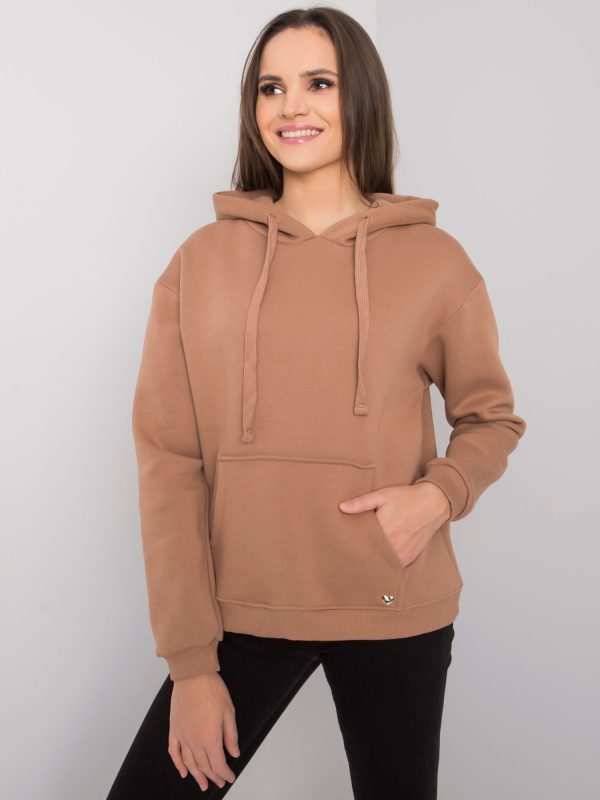 Wholesale Camel women's kangaroo sweatshirt Georgie