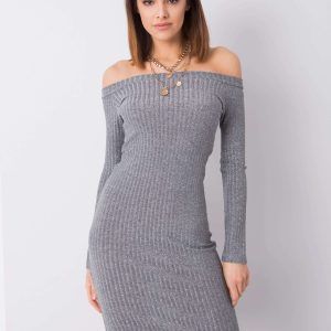 Wholesale Grey fitted dress Aidah RUE PARIS