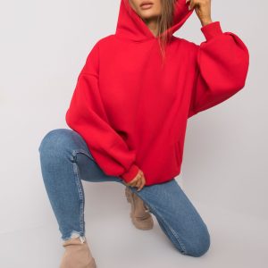 Wholesale Red hooded sweatshirt for women by Michele