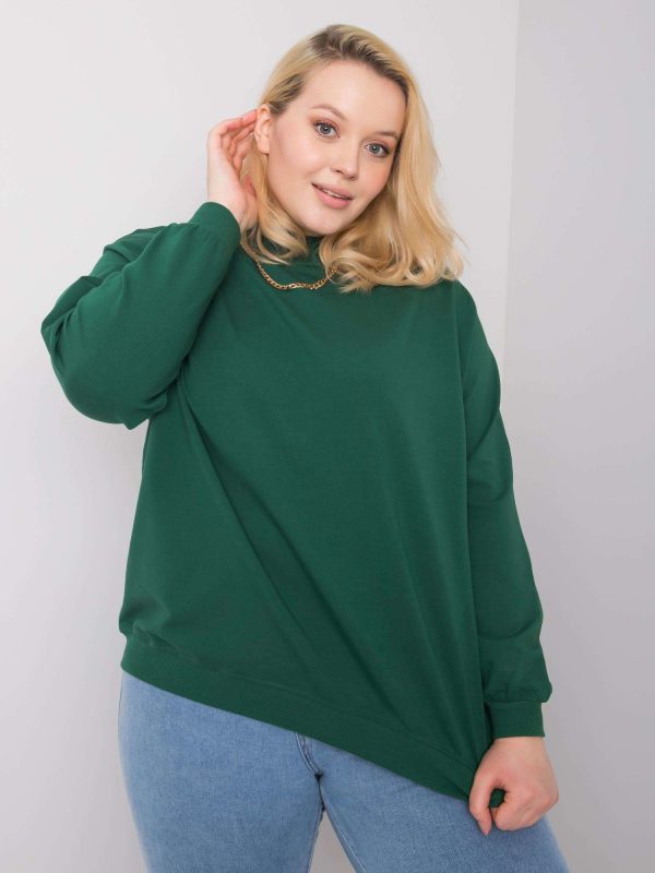 Wholesale Dark Green Plus Size Hoodie Harmony