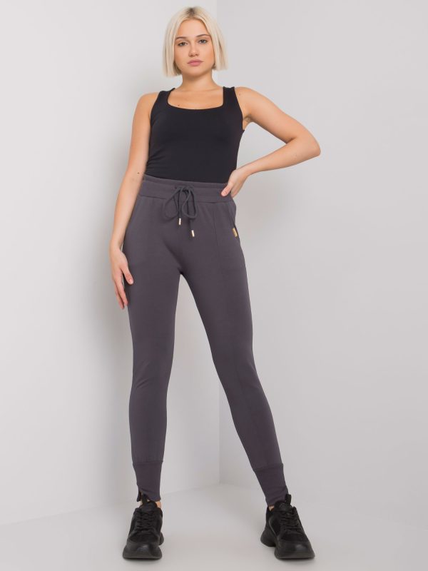 Wholesale Graphite sweatpants with pockets Naomi RUE PARIS