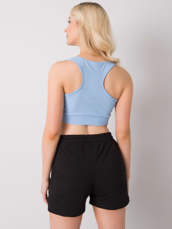 Wholesale Light blue crop top Lily RUE PARIS