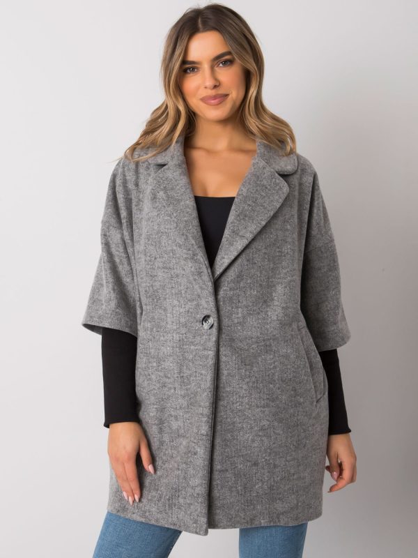 Wholesale Gray loose coat Aliz RUE PARIS