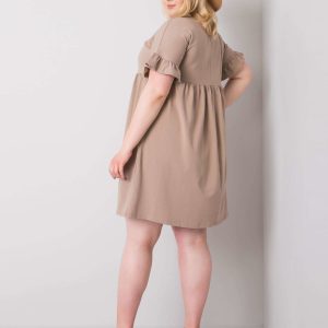 Wholesale Dark Beige Plus Size Chiara Dress