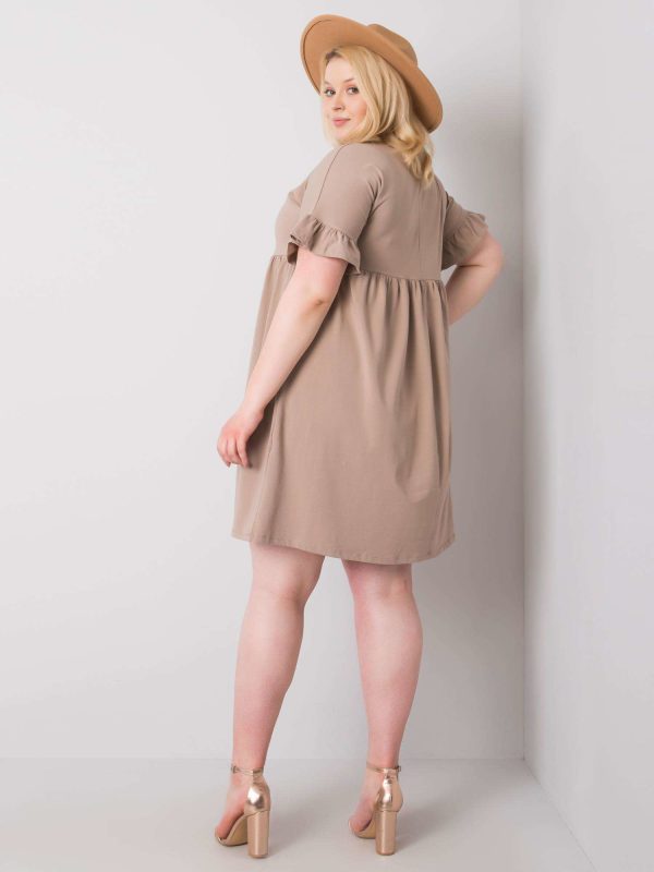 Wholesale Dark Beige Plus Size Chiara Dress