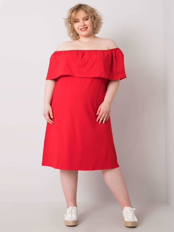 Wholesale Red Hispanic Plus Size Dress Keily