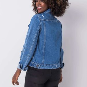 Wholesale Raquel RUE PARIS dark blue denim jacket