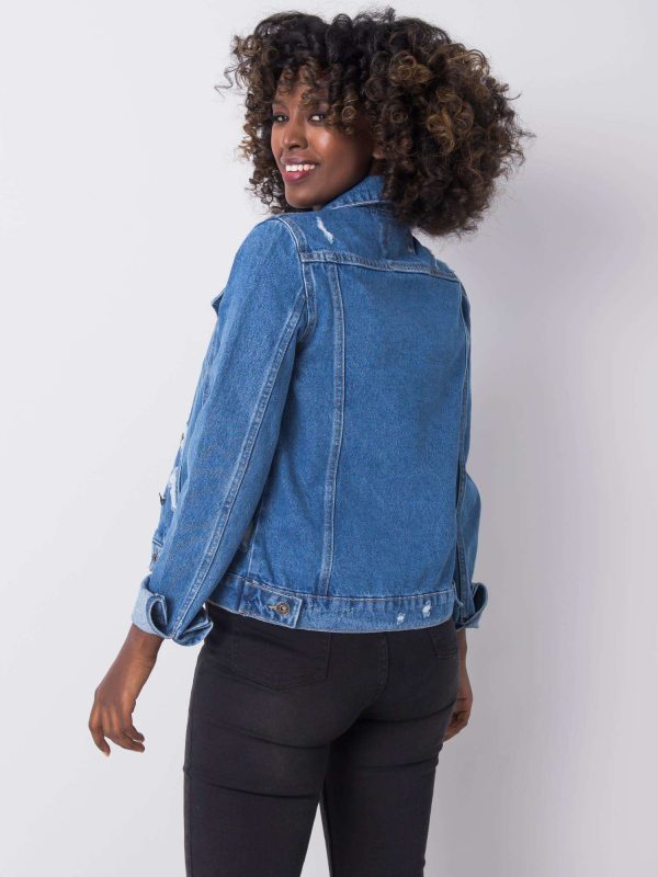 Wholesale Raquel RUE PARIS dark blue denim jacket