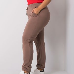 Wholesale Beatriz Brown Plus Size Sweatpants