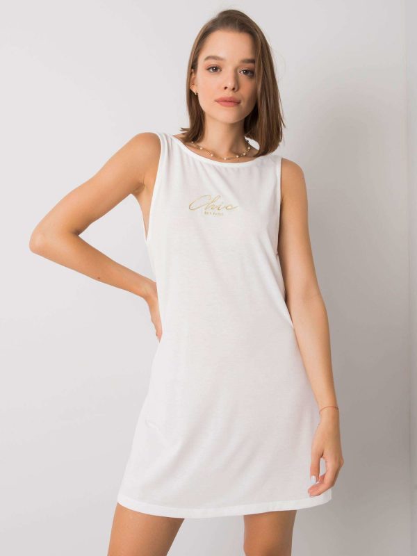 Wholesale Ecru dress with neckline on the back Lesly RUE PARIS