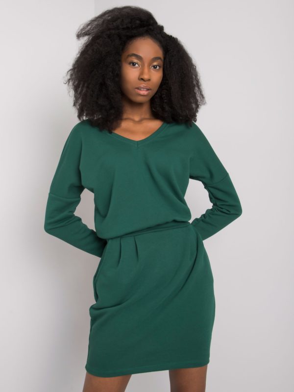 Wholesale Dark green dress Kloe RUE PARIS