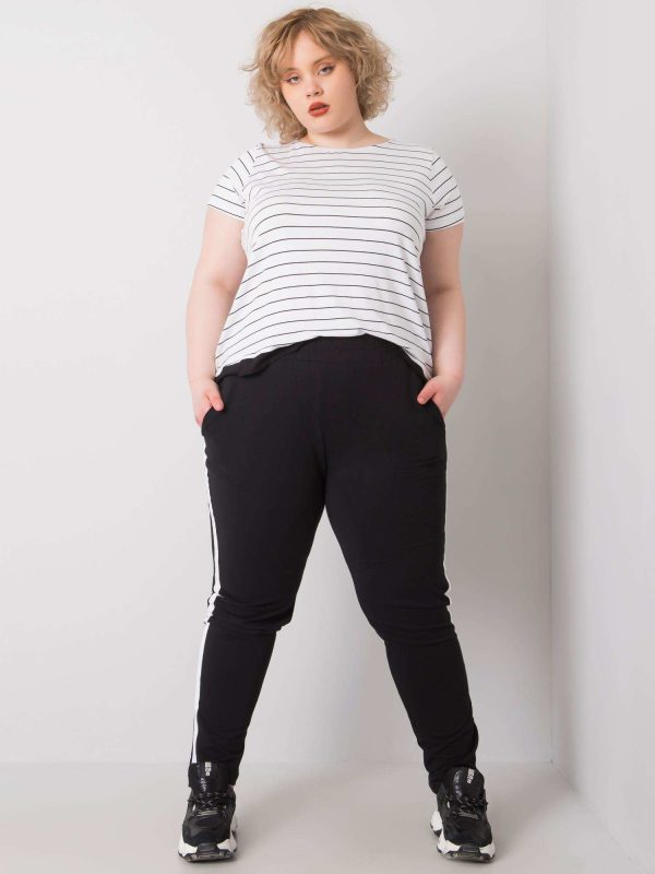 Wholesale Kairi Plus Size Black Sweatpants