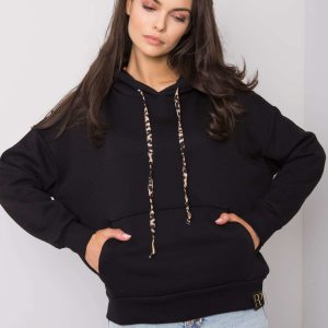 Wholesale Cintia RUE PARIS black kangaroo sweatshirt