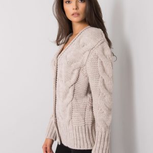 Wholesale Beige button-down sweater Louissine RUE PARIS