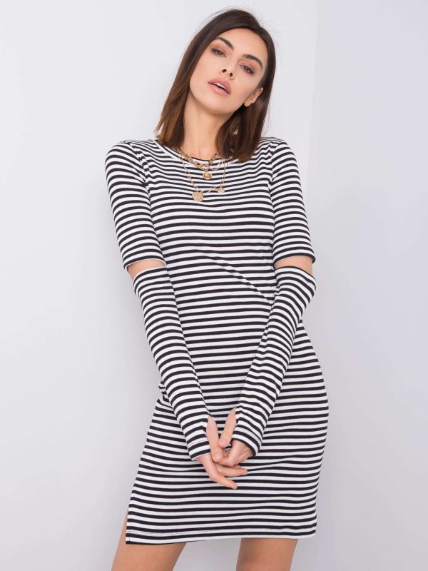 Wholesale Adelaide RUE PARIS white and black striped dress