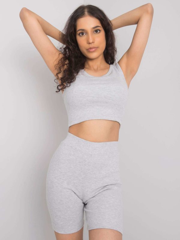 Wholesale Grey short top Eveline RUE PARIS