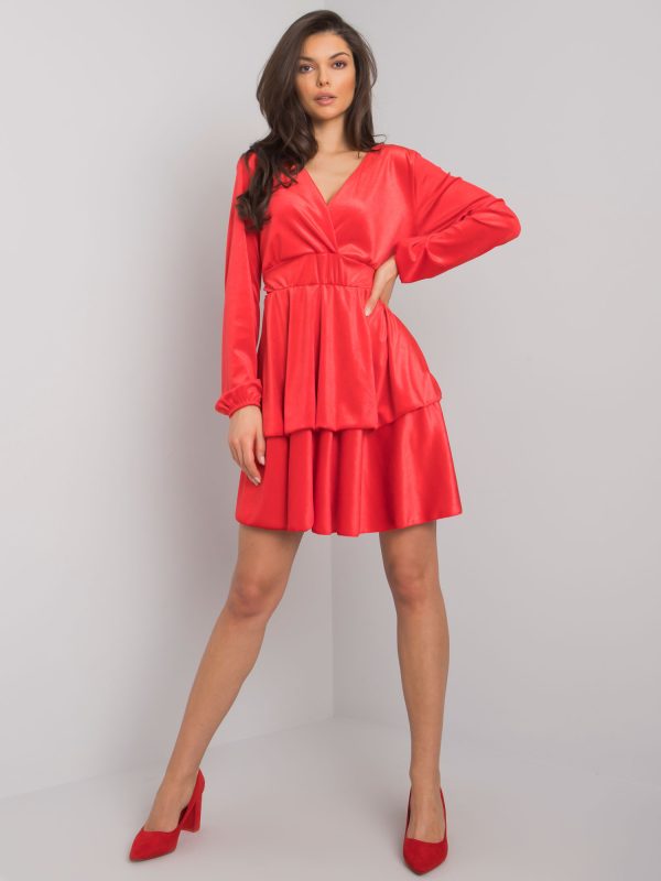 Wholesale Red velour dress Alice RUE PARIS