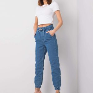 Wholesale Blue high-waisted jeans Harita RUE PARIS