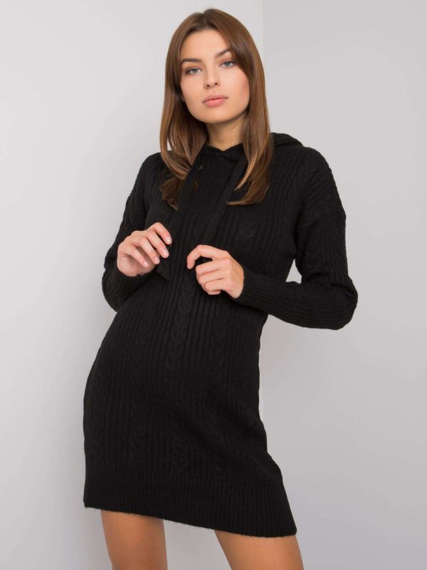 Wholesale Black hooded dress Joselita RUE PARIS