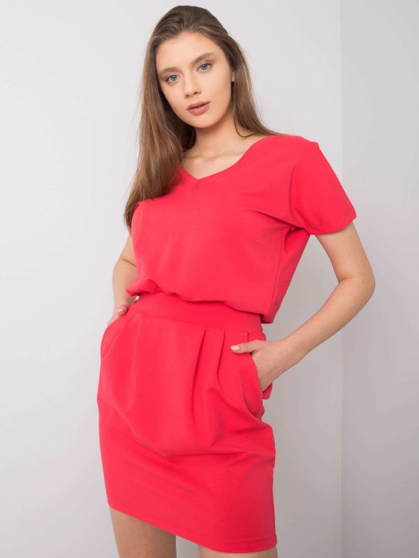 Wholesale Aimee RUE PARIS Coral Casual Dress