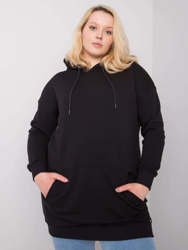 Wholesale Luna Black Plus Size Hoodie