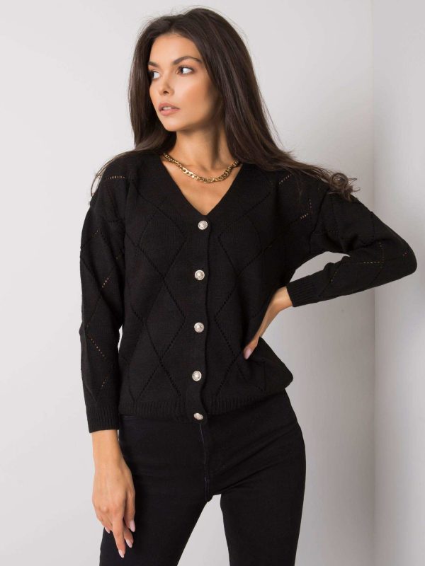 Wholesale Women's black cardigan Elisabete RUE PARIS