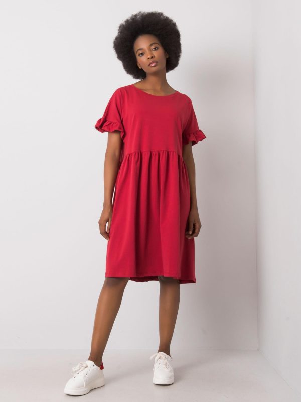 Wholesale Burgundy dress Marietta RUE PARIS