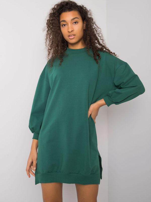 Wholesale Dark Green Women's Cotton Dress Maretta RUE PARIS