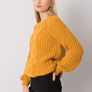 Wholesale Mustard sweater with braids Belfast RUE PARIS