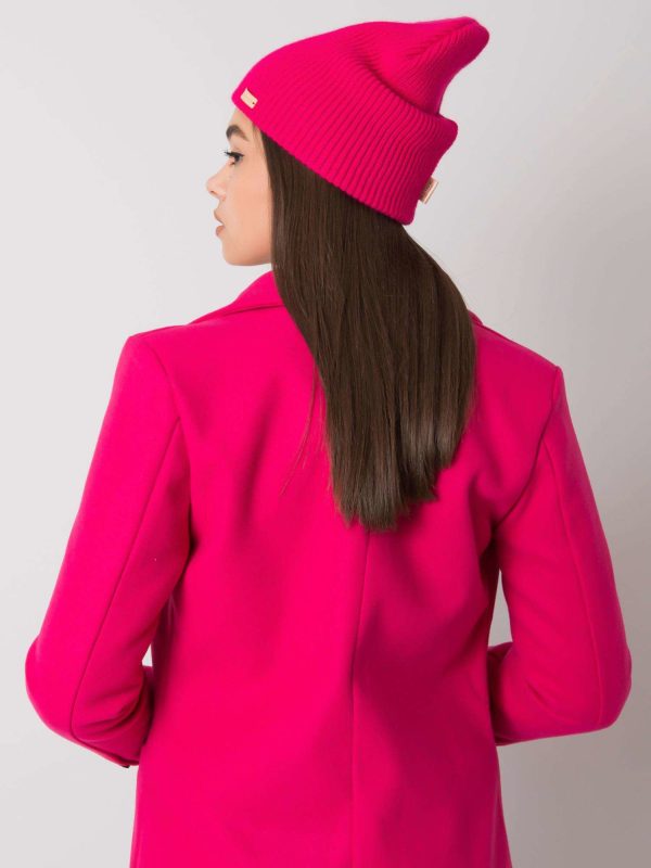 Wholesale Fuchsia knitted beanie RUE PARIS