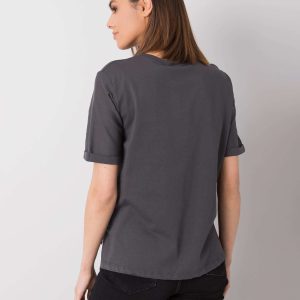 Wholesale Graphite cotton t-shirt Kaylee RUE PARIS