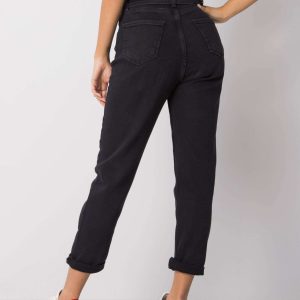 Wholesale Black jeans with belt Cheryl RUE PARIS