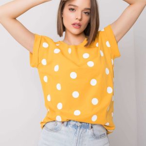 Wholesale Yellow and white t-shirt Catrina RUE PARIS