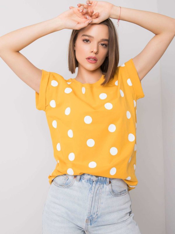 Wholesale Yellow and white t-shirt Catrina RUE PARIS