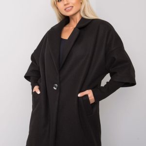 Wholesale Aliz RUE PARIS black loose coat