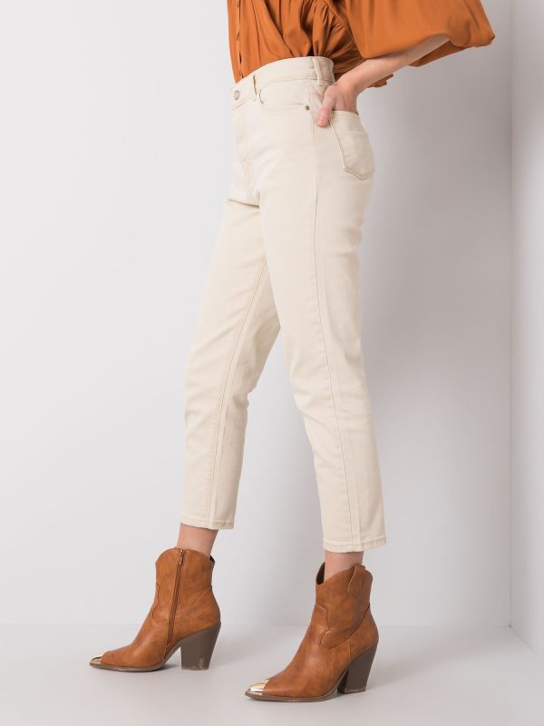 Wholesale Beige straight jeans Eshe RUE PARIS