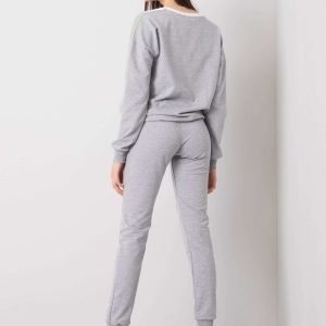 Wholesale Gray-pistachio sweatsuit set Hilda