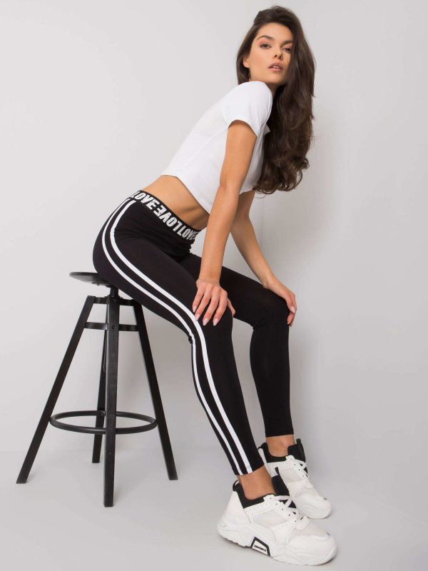 Wholesale Emiko RUE PARIS Black Casual Leggings