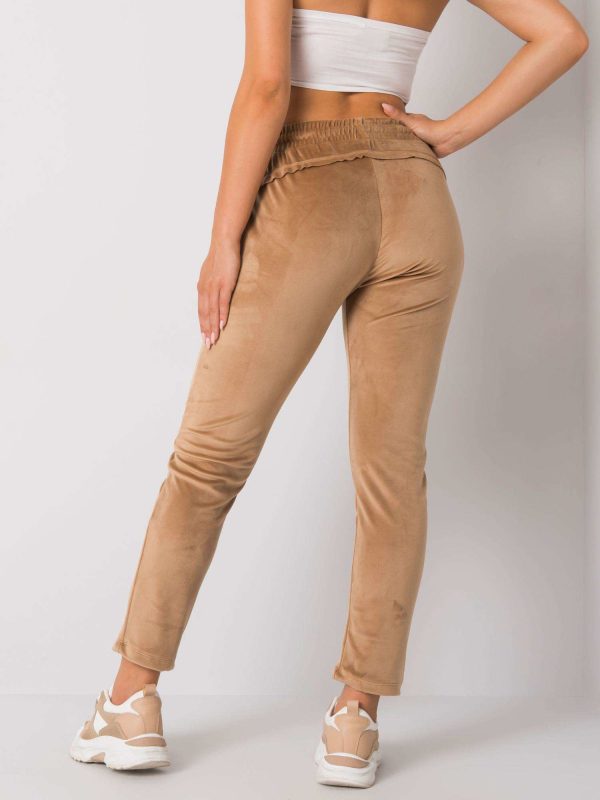 Wholesale Camel velour pants Juanita RUE PARIS