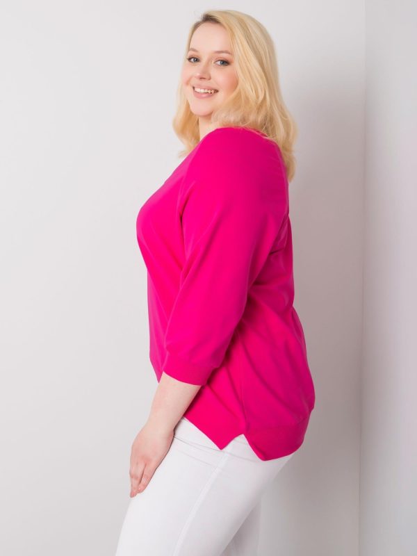 Wholesale Fuchsia plus size sweatshirt Alexandria