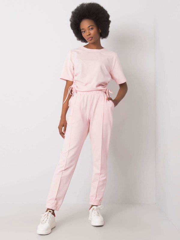 Wholesale Pale pink casual set Journi RUE PARIS