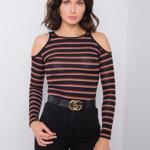 Wholesale Black striped blouse Leela RUE PARIS