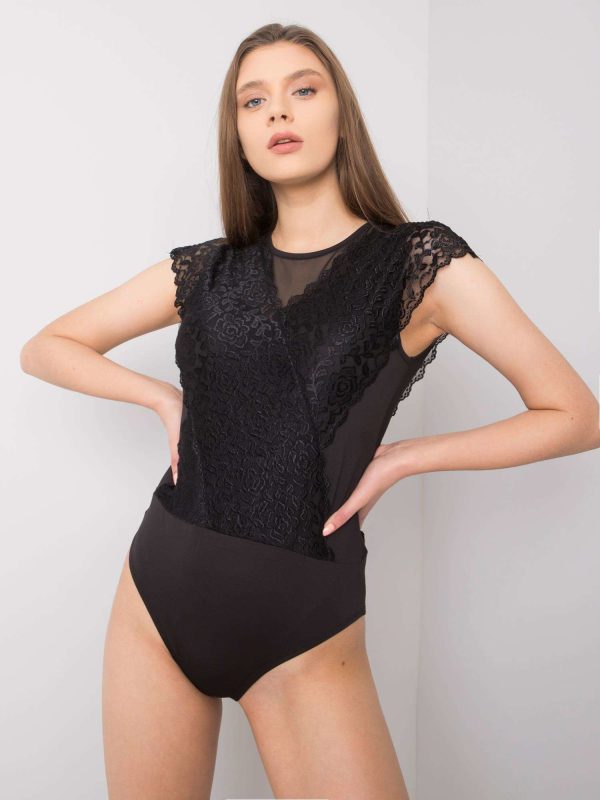 Wholesale Bonnie RUE PARIS black lace bodysuit