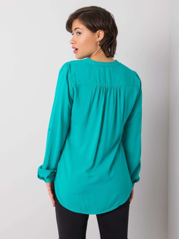 Wholesale Turquoise blouse Davina RUE PARIS