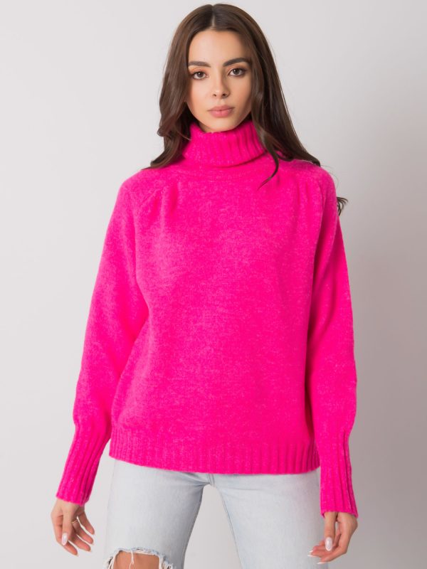 Wholesale Pink women's turtleneck sweater Tiyarna RUE PARIS