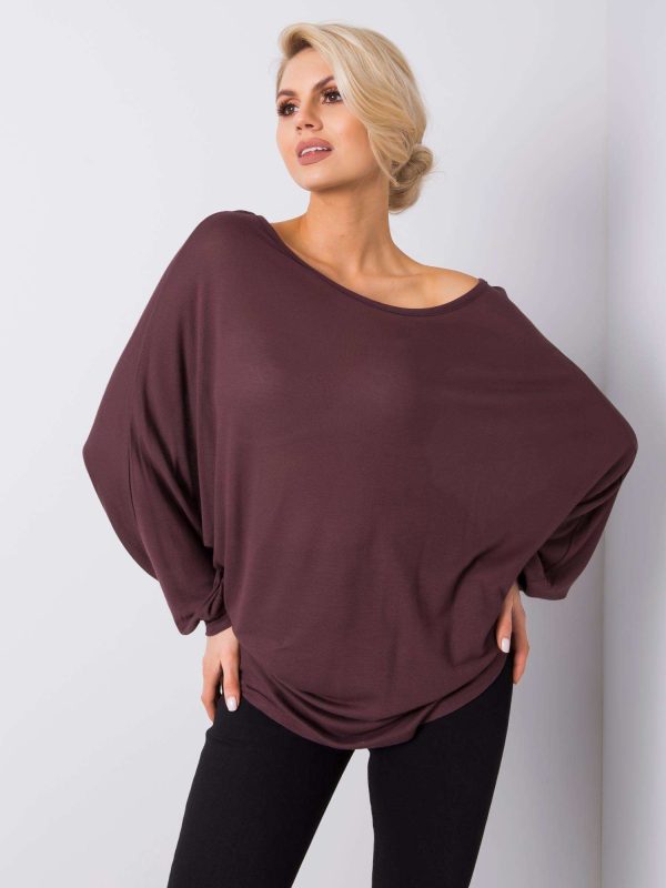 Wholesale Brown oversized blouse Jovanka RUE PARIS