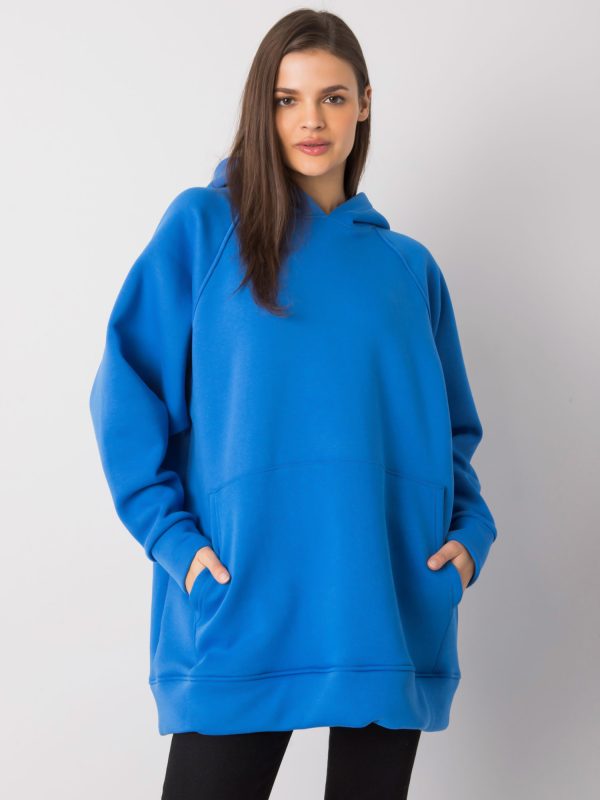 Wholesale Dark blue kangaroo sweatshirt for women Selita