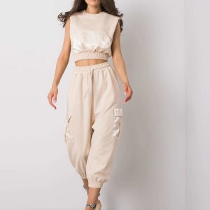 Wholesale Beige Casual Set Juana RUE PARIS