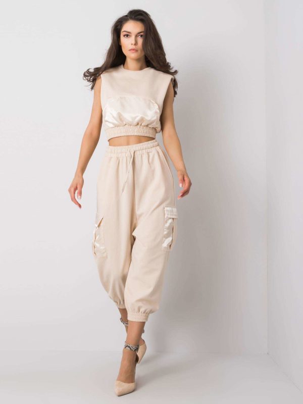 Wholesale Beige Casual Set Juana RUE PARIS